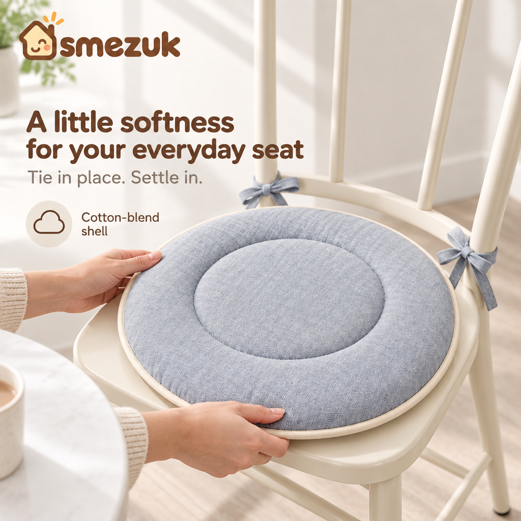 SMEZUK Round Tufted Chair Cushion detail 1
