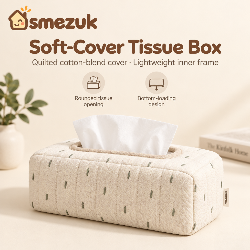 SMEZUK Padded Tissue Box Cover detail 1
