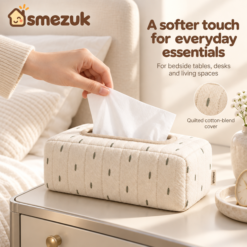 SMEZUK Padded Tissue Box Cover detail 2