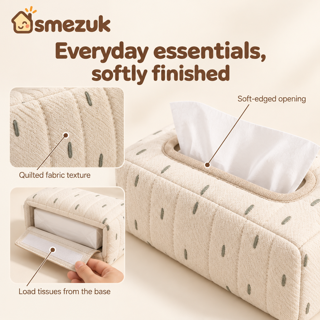 SMEZUK Padded Tissue Box Cover detail 3