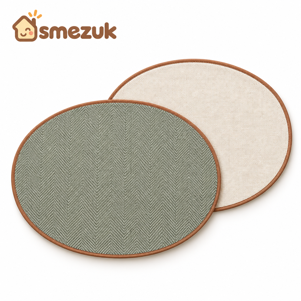 SMEZUK Round Woven Placemat Set main view