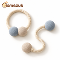 SMEZUK Pom-Pom Rope Curtain Tieback Set main view